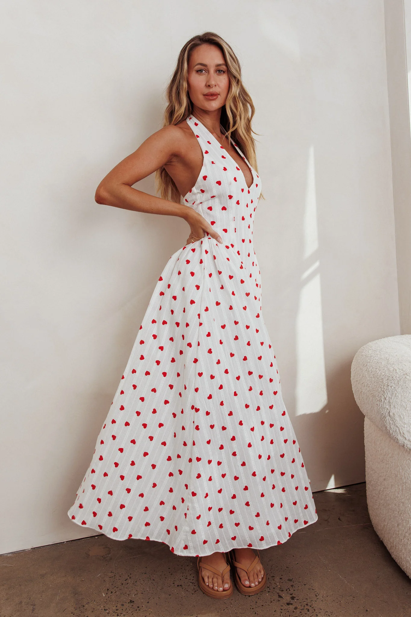 El Corazon Halterneck Dress Heart Print - Image 8