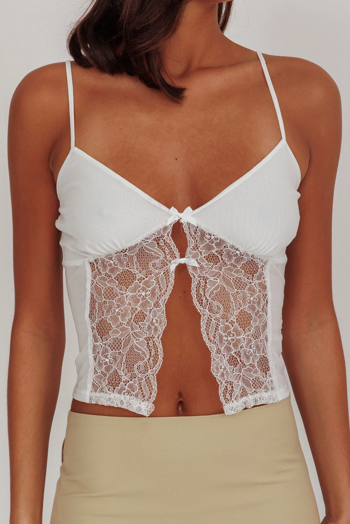 Erna Lace Babydoll Top White - Image 4