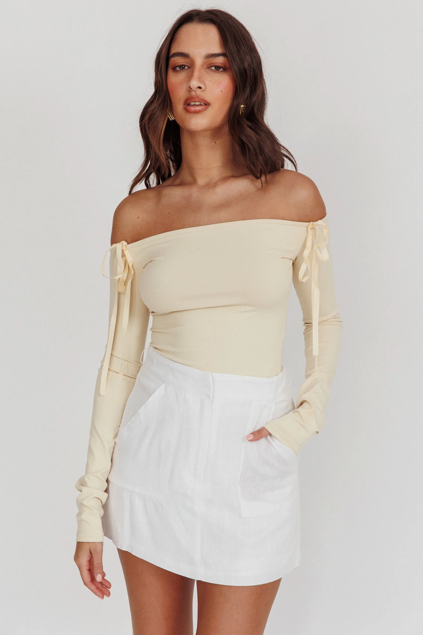 Euphoria Linen Skort White - Image 2