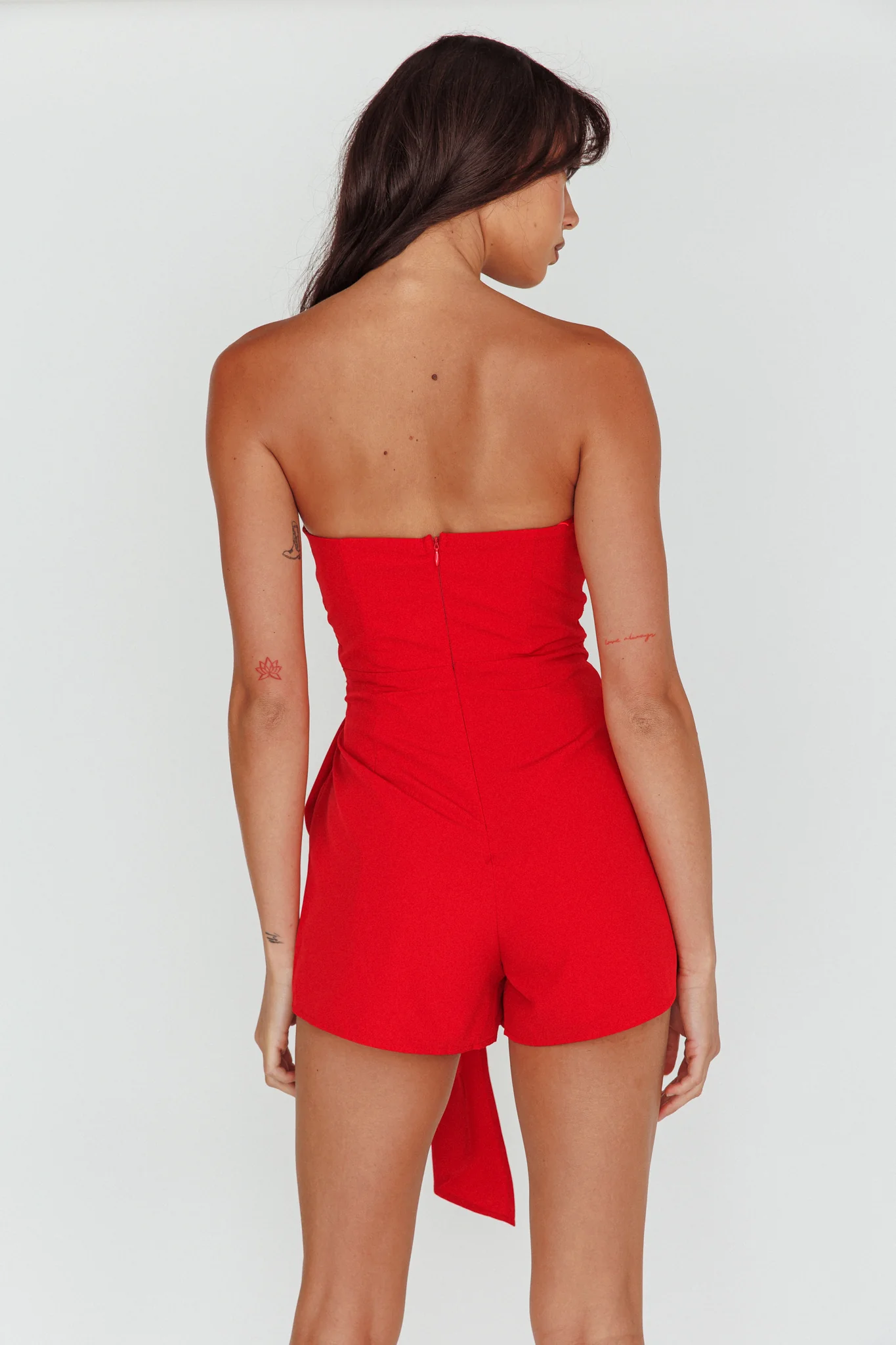Feelin Vibes Twist Bust Romper Wine - Image 2