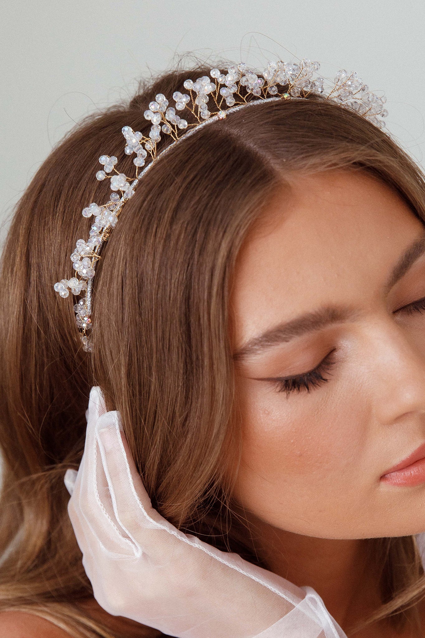Feuille Crystal Headband Clear - Image 2