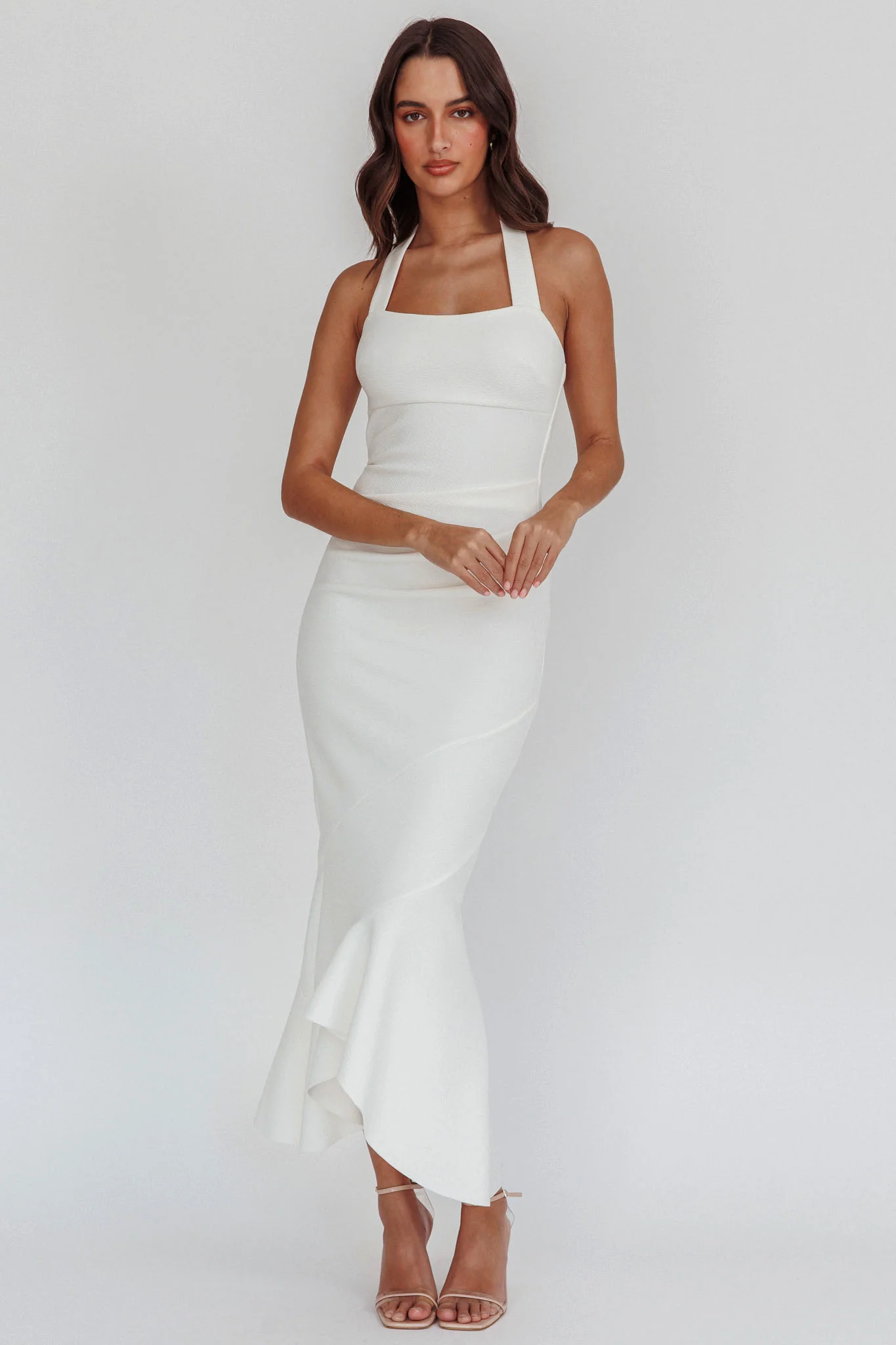 Fire Of Stars Halterneck Midi Dress White - Image 5