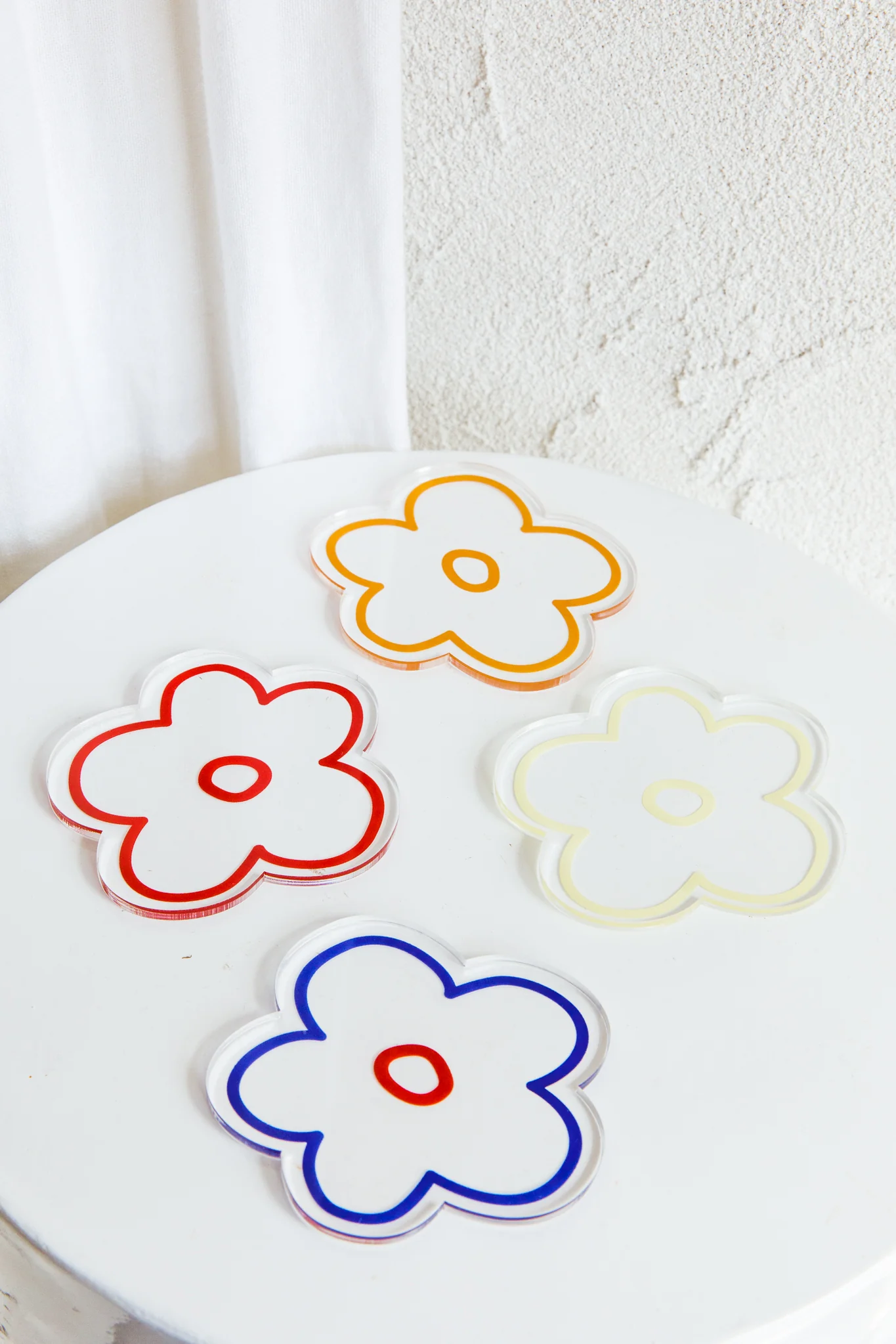 Flower Feeling 4pc Acrylic Coaster Set - Image 2