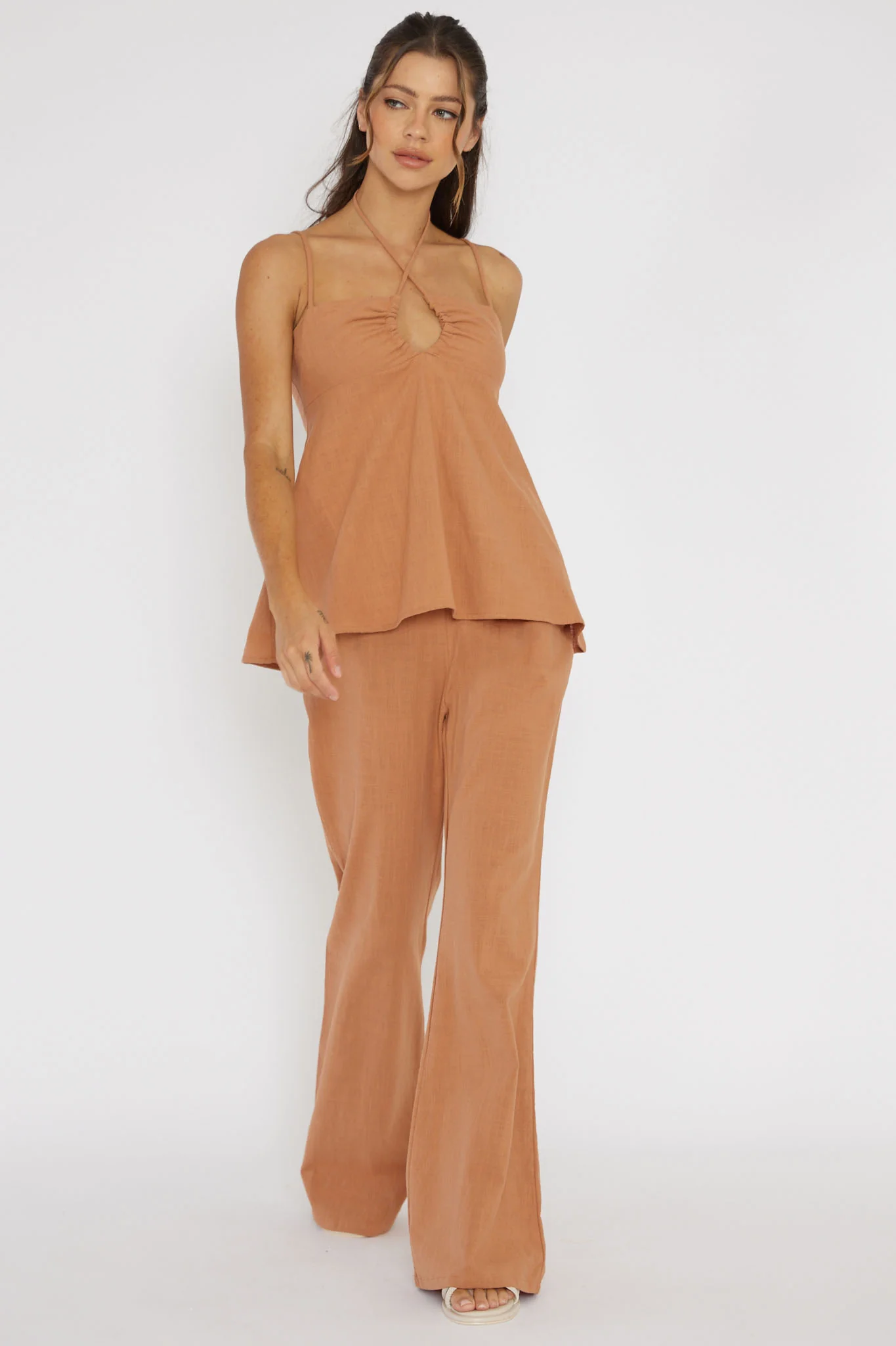 Freestyle Neck Tie Top Sand - Image 3