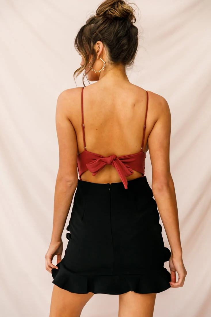 Frilled To Meet You Mini Skirt Black - Image 3