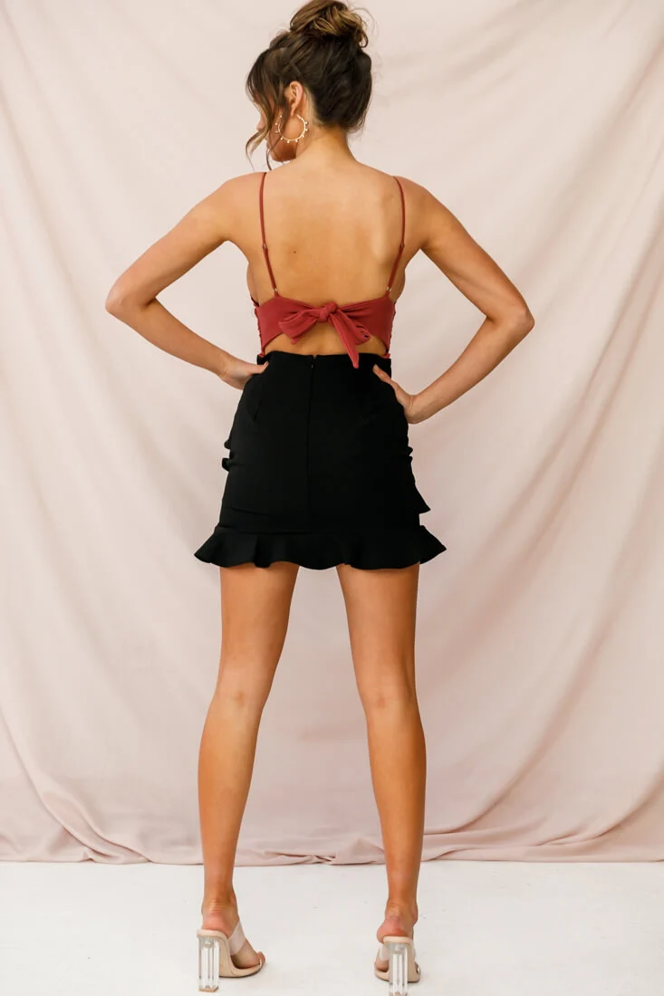 Frilled To Meet You Mini Skirt Black - Image 4