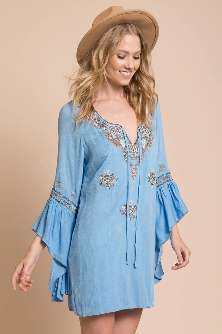 Gianna Flow Dress Blue - Image 2
