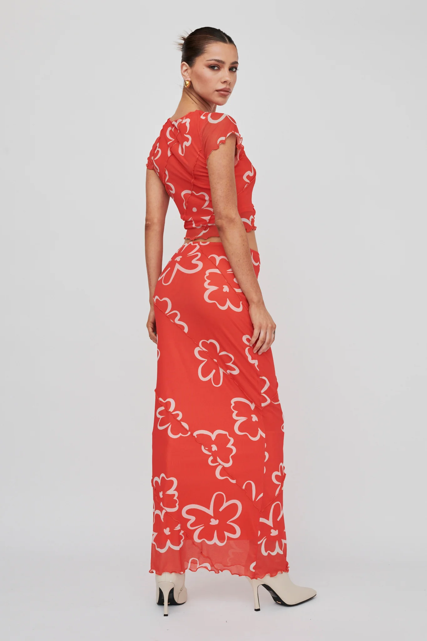 Gold Rush Maxi Skirt Print Orange - Image 2