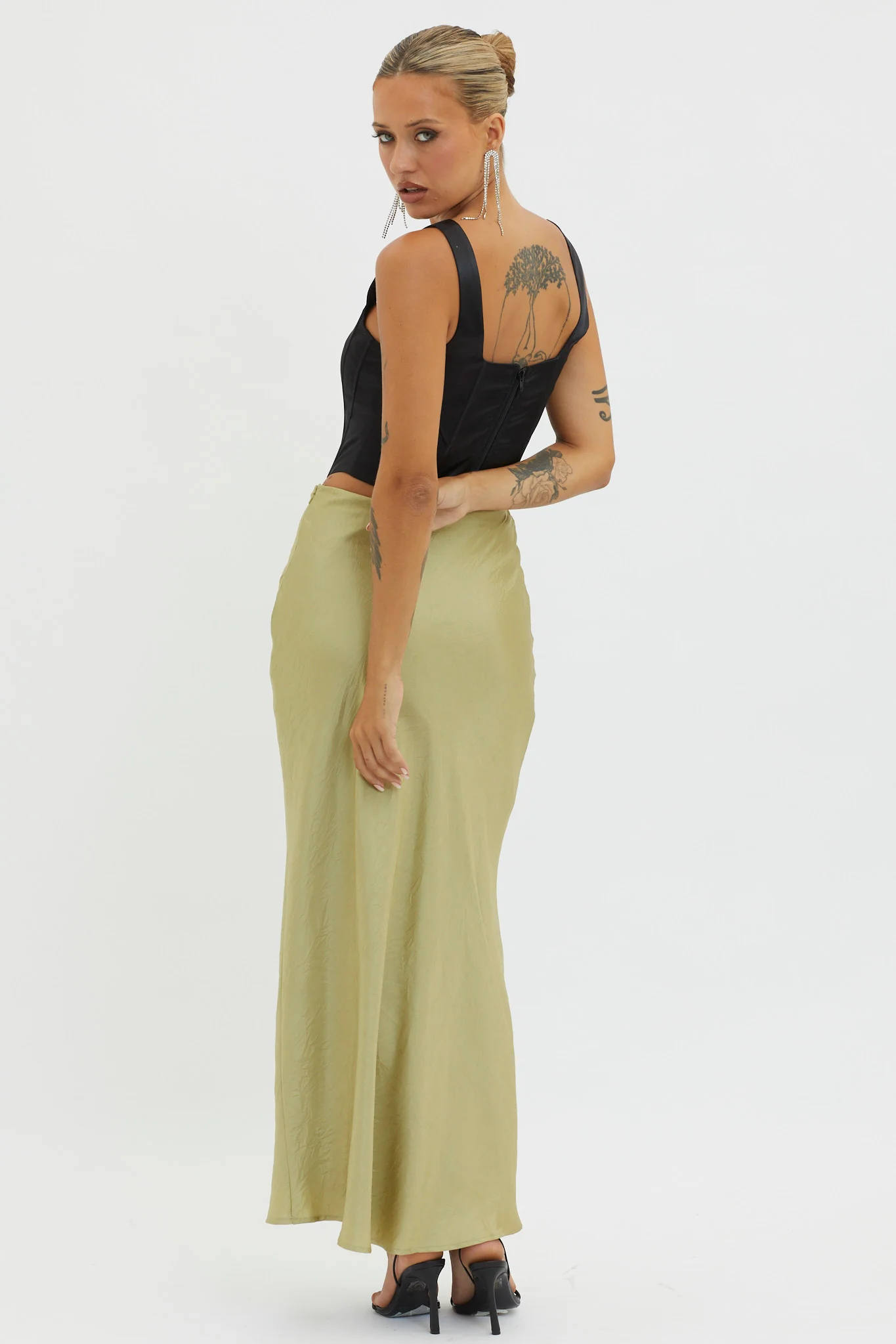 Guiding Light Midi Skirt Light Green - Image 2