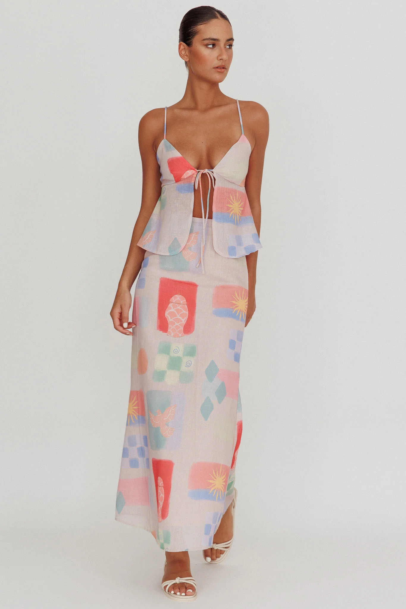 Heart & Soul Maxi Skirt Print Multi - Image 5