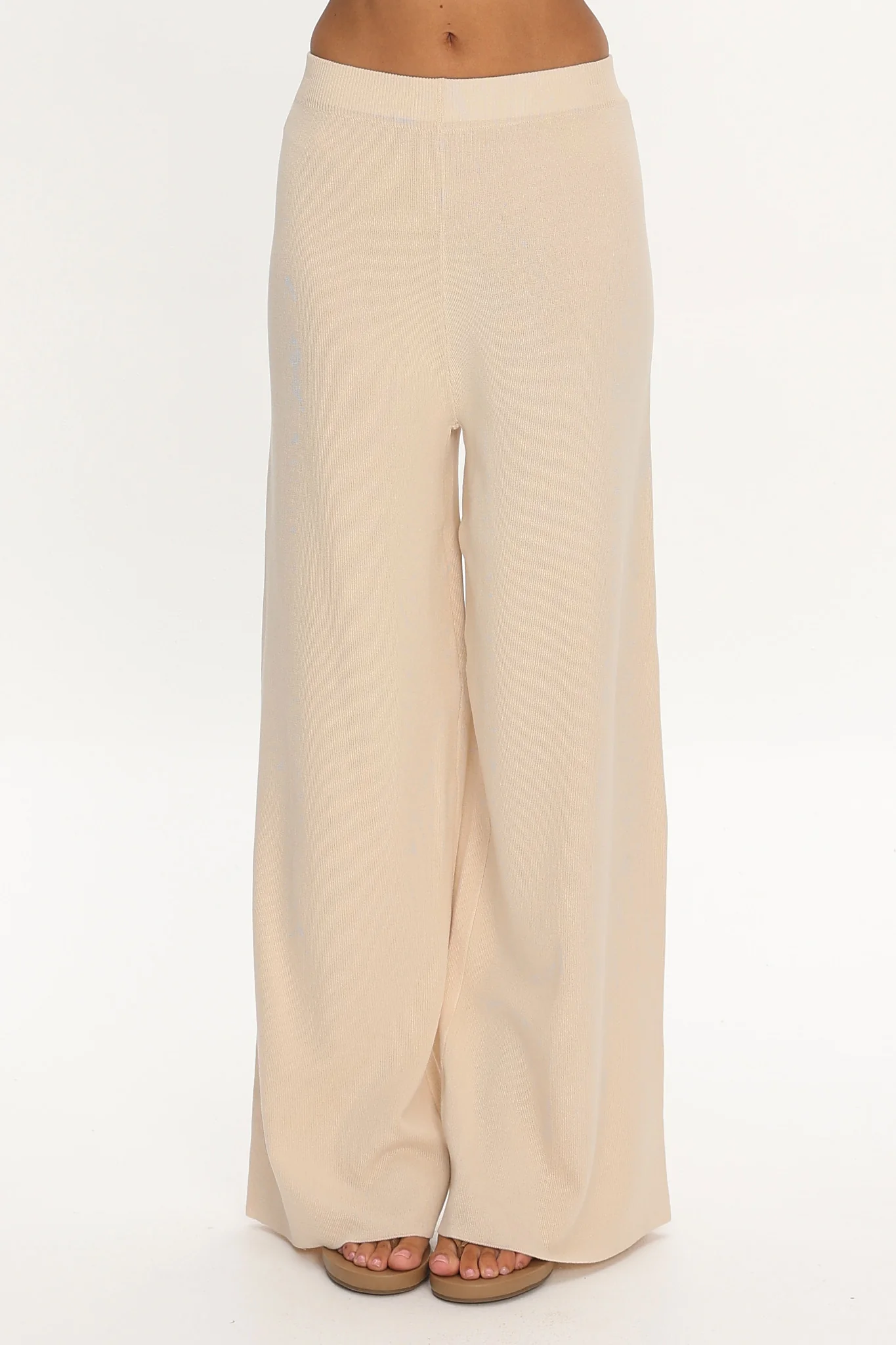 Homebody Ribbed Knit Pants Oat - Image 3