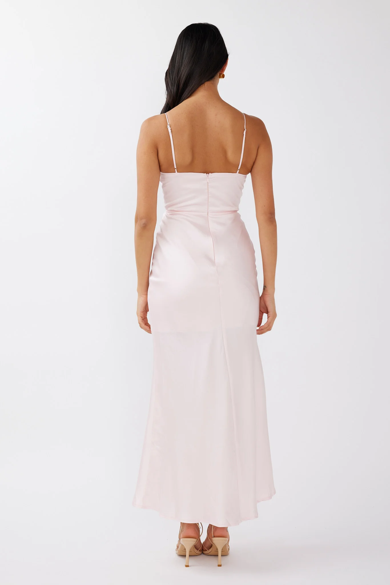 Honeysuckle Floral Neckline Midi Dress Pink - Image 2