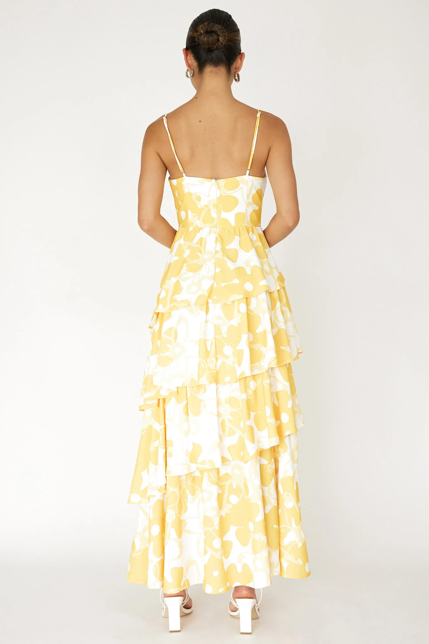 Hopeful Tiered Layered Maxi Dress Yellow - Image 2
