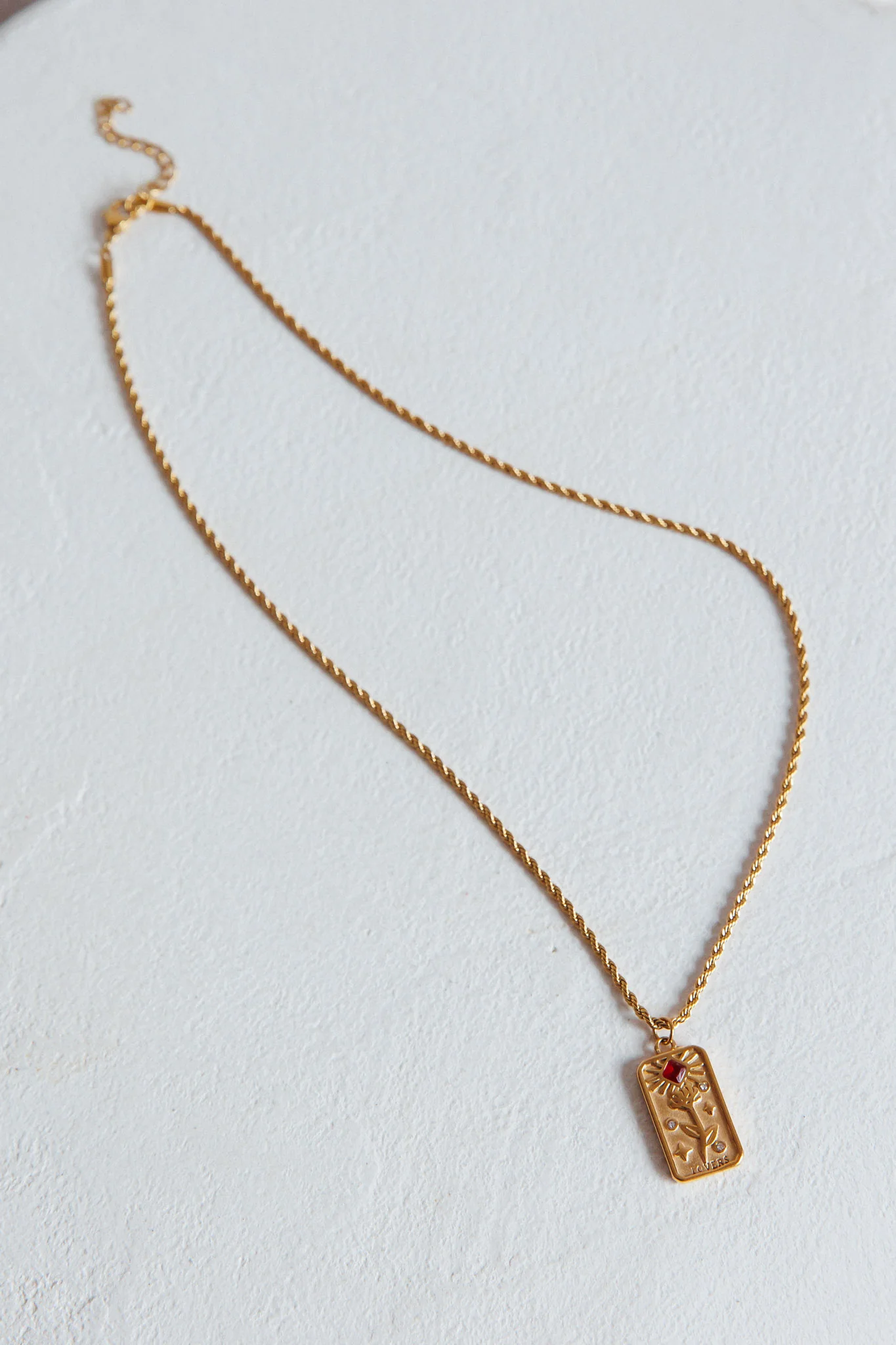 Ida Rope Chain Pendant Necklace Gold - Image 2