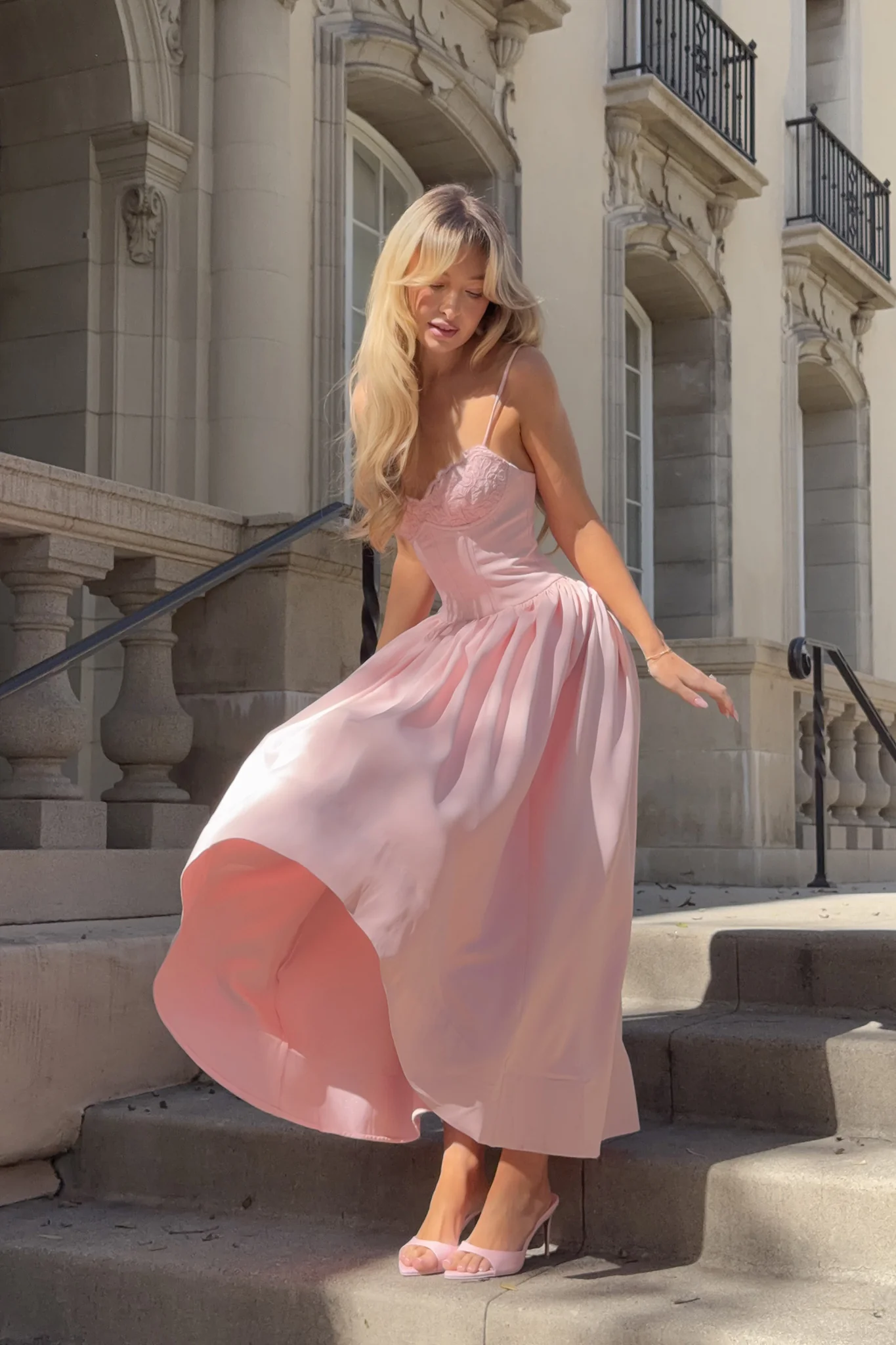 I'm Yours High-Low Hem Maxi Dress Pink - Image 2
