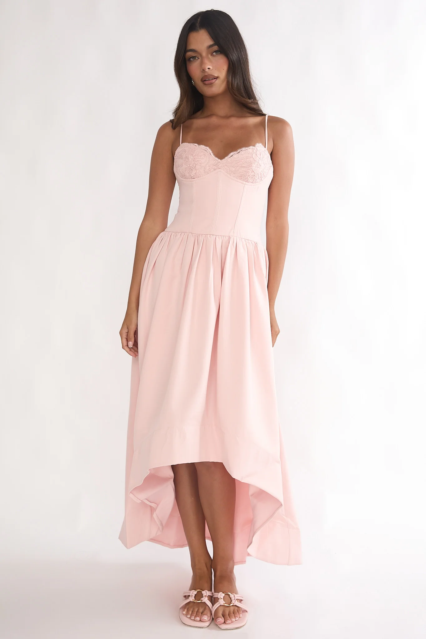 I'm Yours High-Low Hem Maxi Dress Pink - Image 3