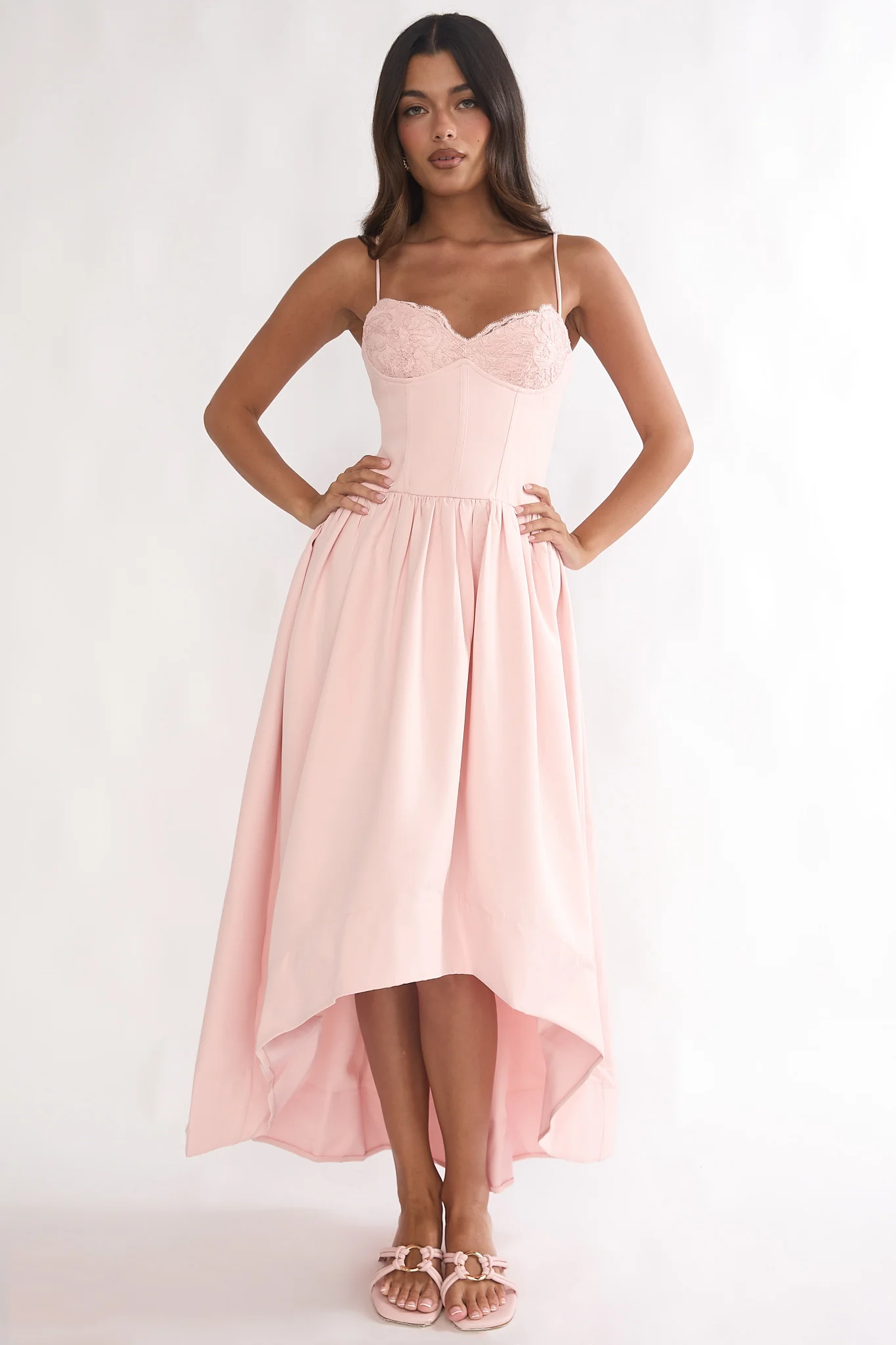 I'm Yours High-Low Hem Maxi Dress Pink - Image 6
