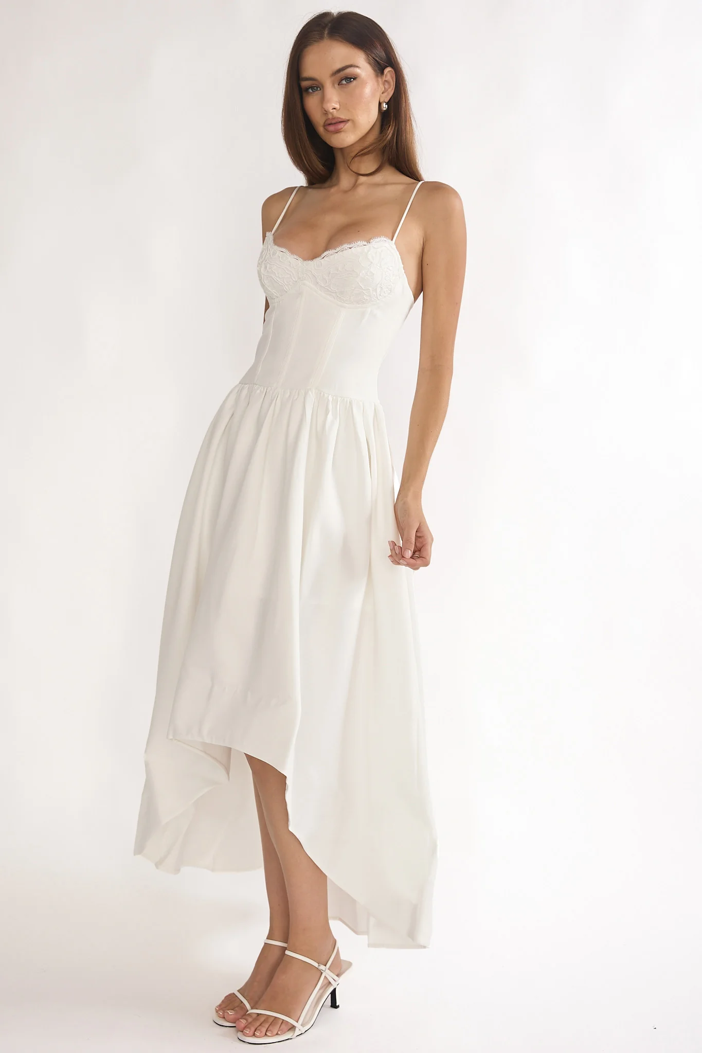 I'm Yours High-Low Hem Maxi Dress White - Image 6