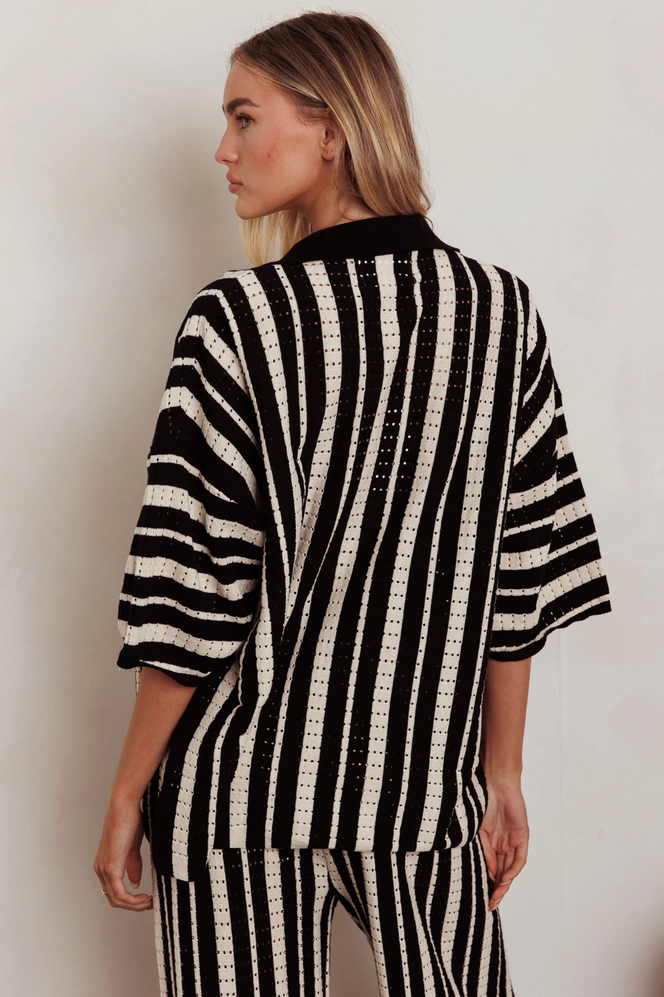 Influence Knit Relaxed Shirt Black - Image 3