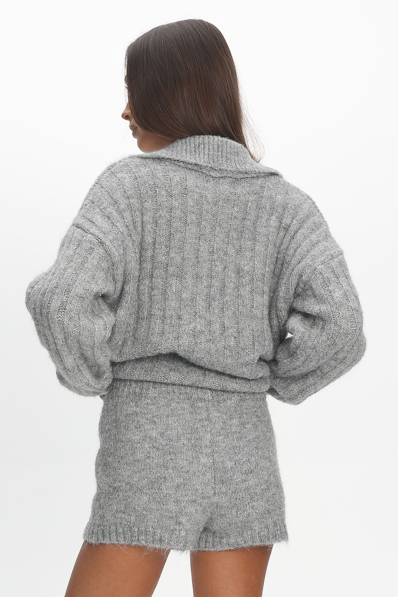 Jenae Knit Shorts Grey - Image 4