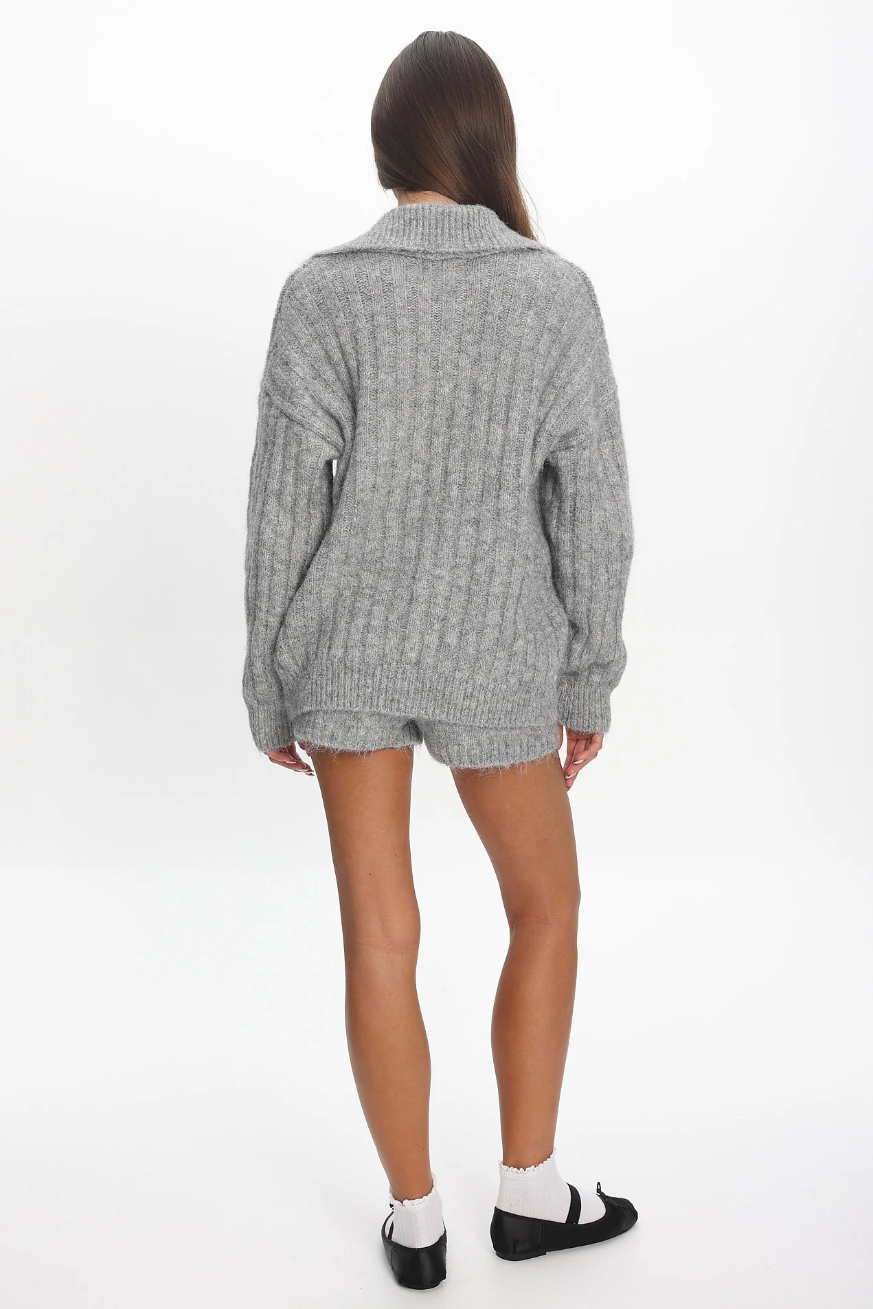 Jenae Oversized Drop Shoulder Sweater Grey - Image 4