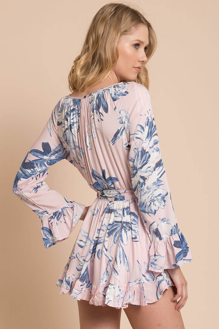 Jocelynn Casual Romper Pink & Grey - Image 6