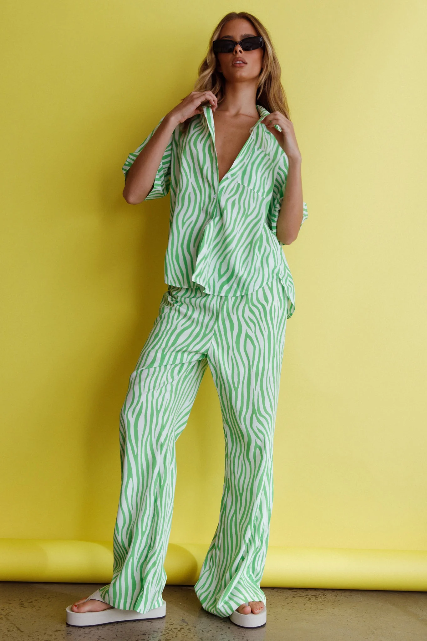 Just A Hunch Pants Zebra Green - Image 2