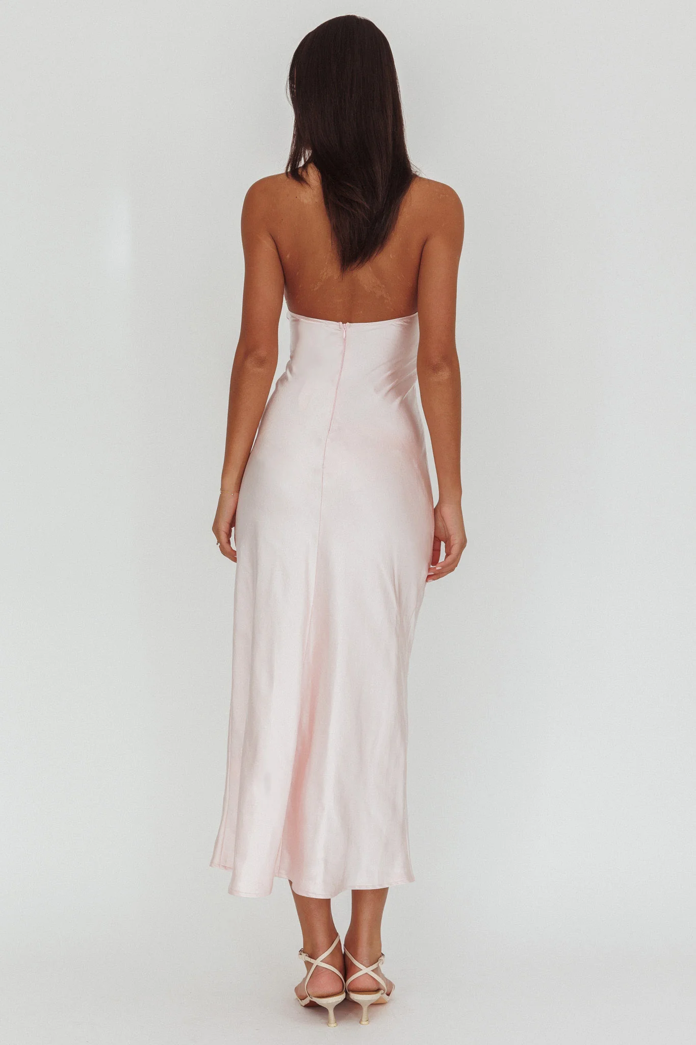 Kaivira Halterneck Maxi Dress Pink - Image 2