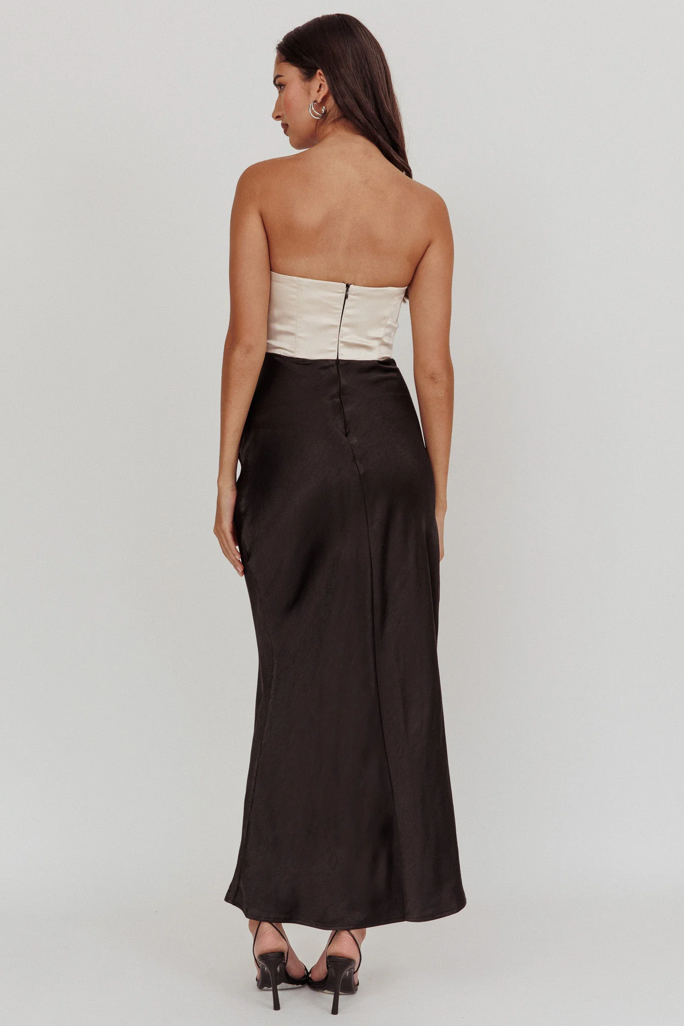 Kamillia Strapless Split Maxi Dress Black - Image 2