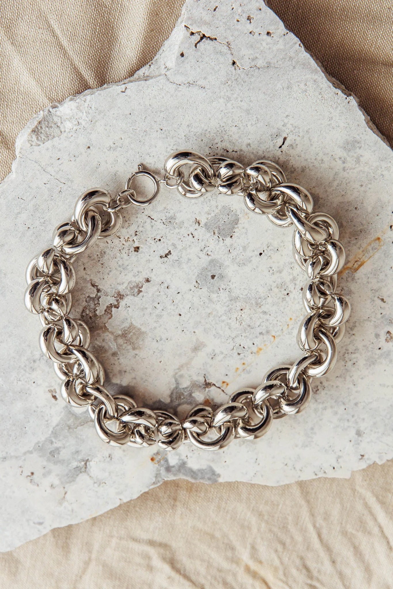 Kat Irregular Choker Necklace Dark Silver - Image 2