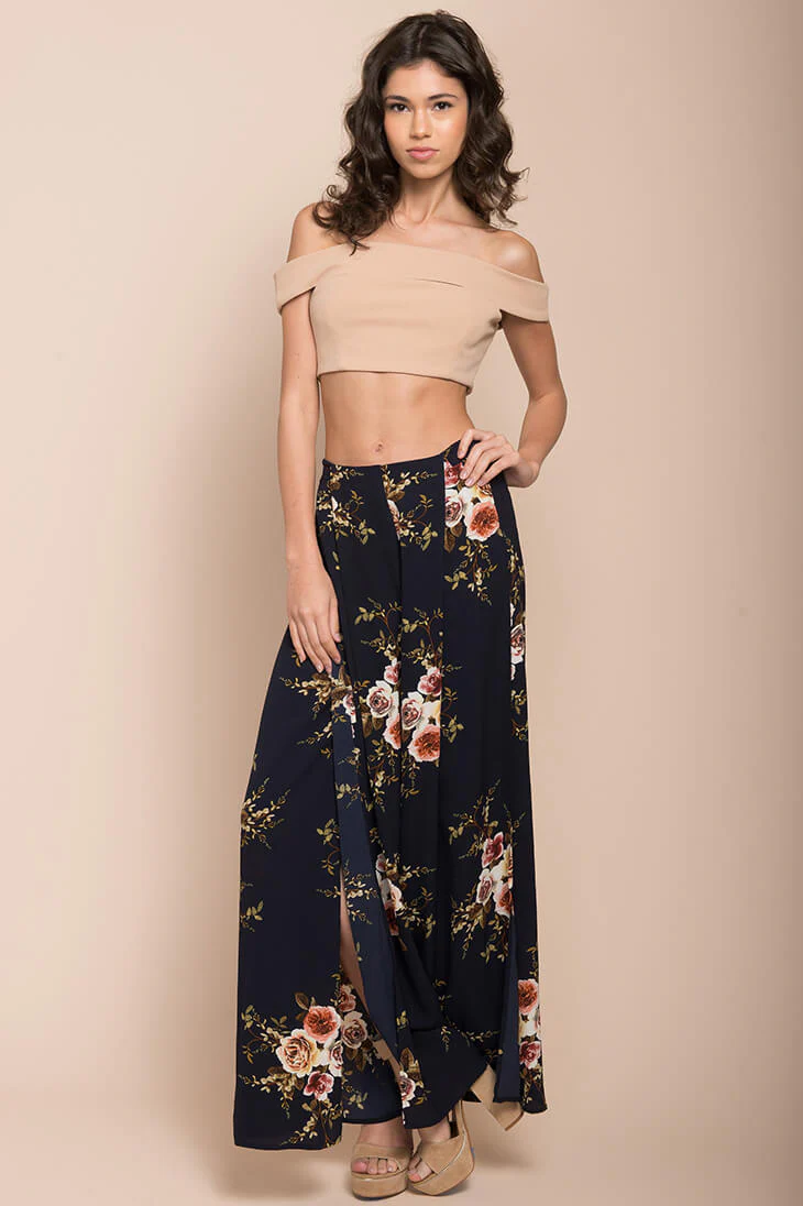 Kaya Floral Pants Navy - Image 2