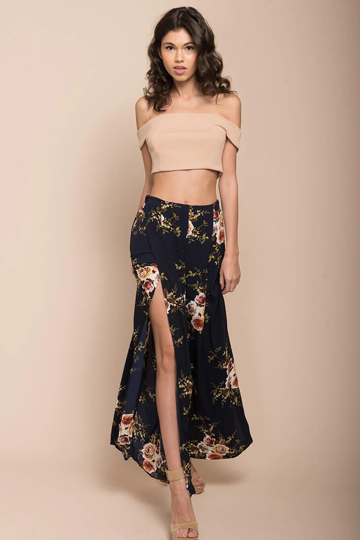 Kaya Floral Pants Navy - Image 3