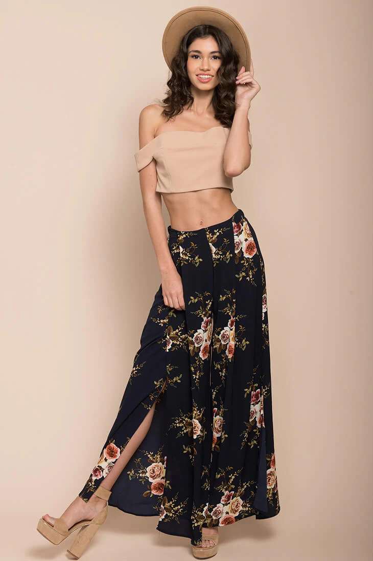 Kaya Floral Pants Navy - Image 5