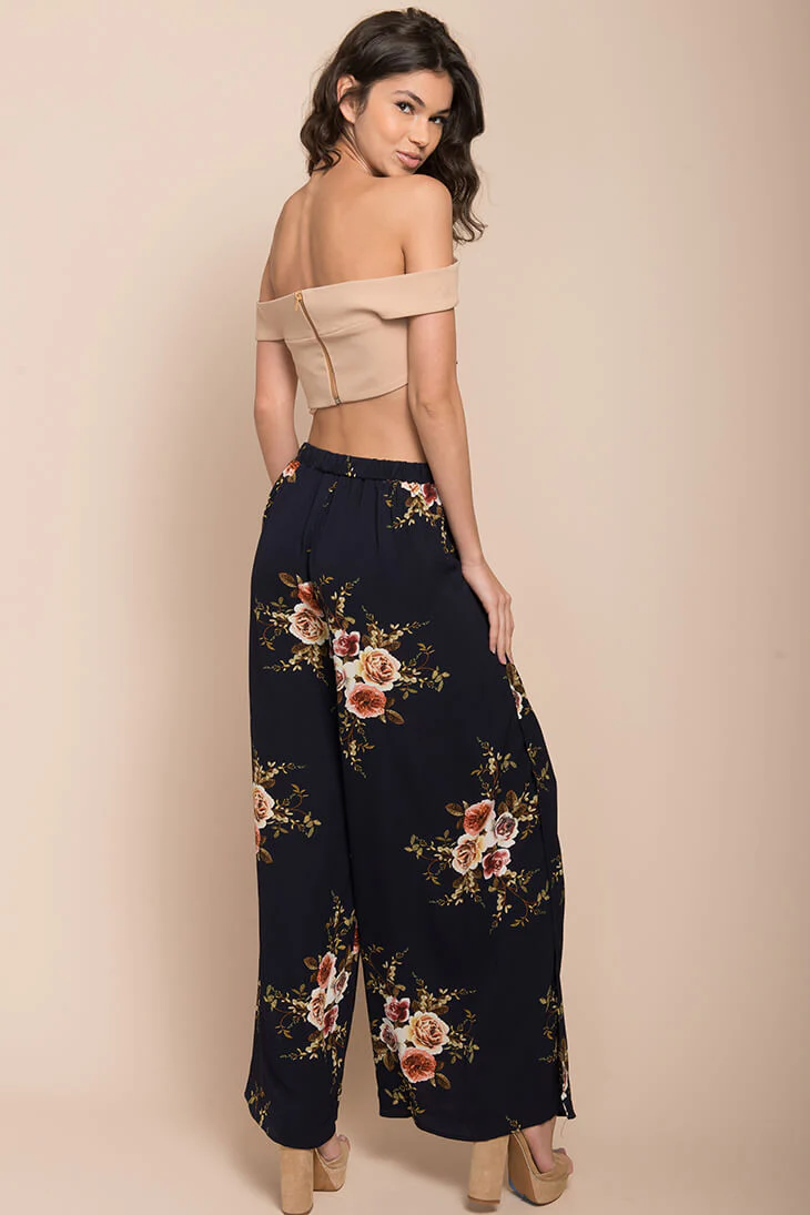 Kaya Floral Pants Navy - Image 6