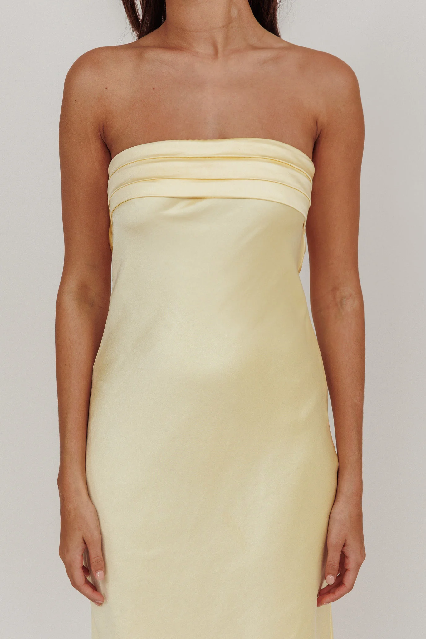 Kona Strapless Open Back Maxi Dress Butter - Image 3