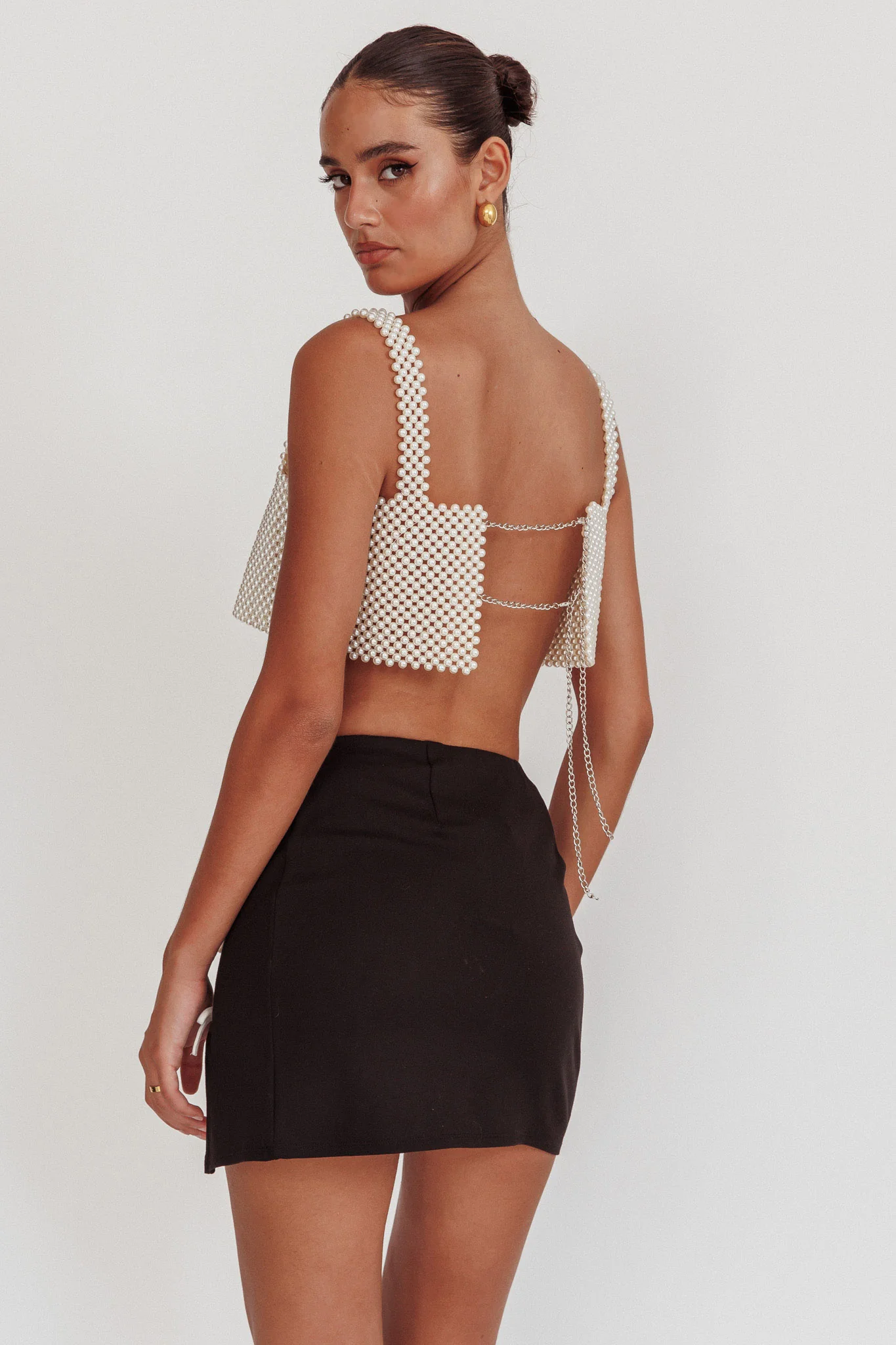 Kylah Crop Top Pearl - Image 3