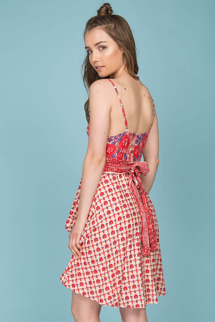 Lailah Floral Day Dress Red - Image 5