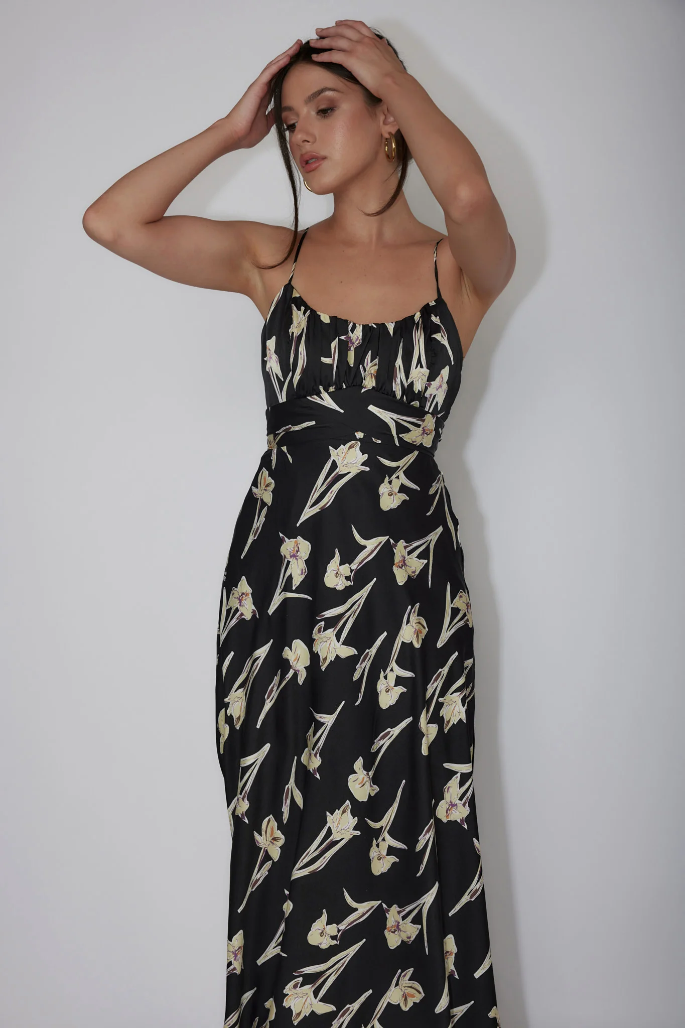 Linka Cami Strap Midi Dress Orchid Black - Image 2