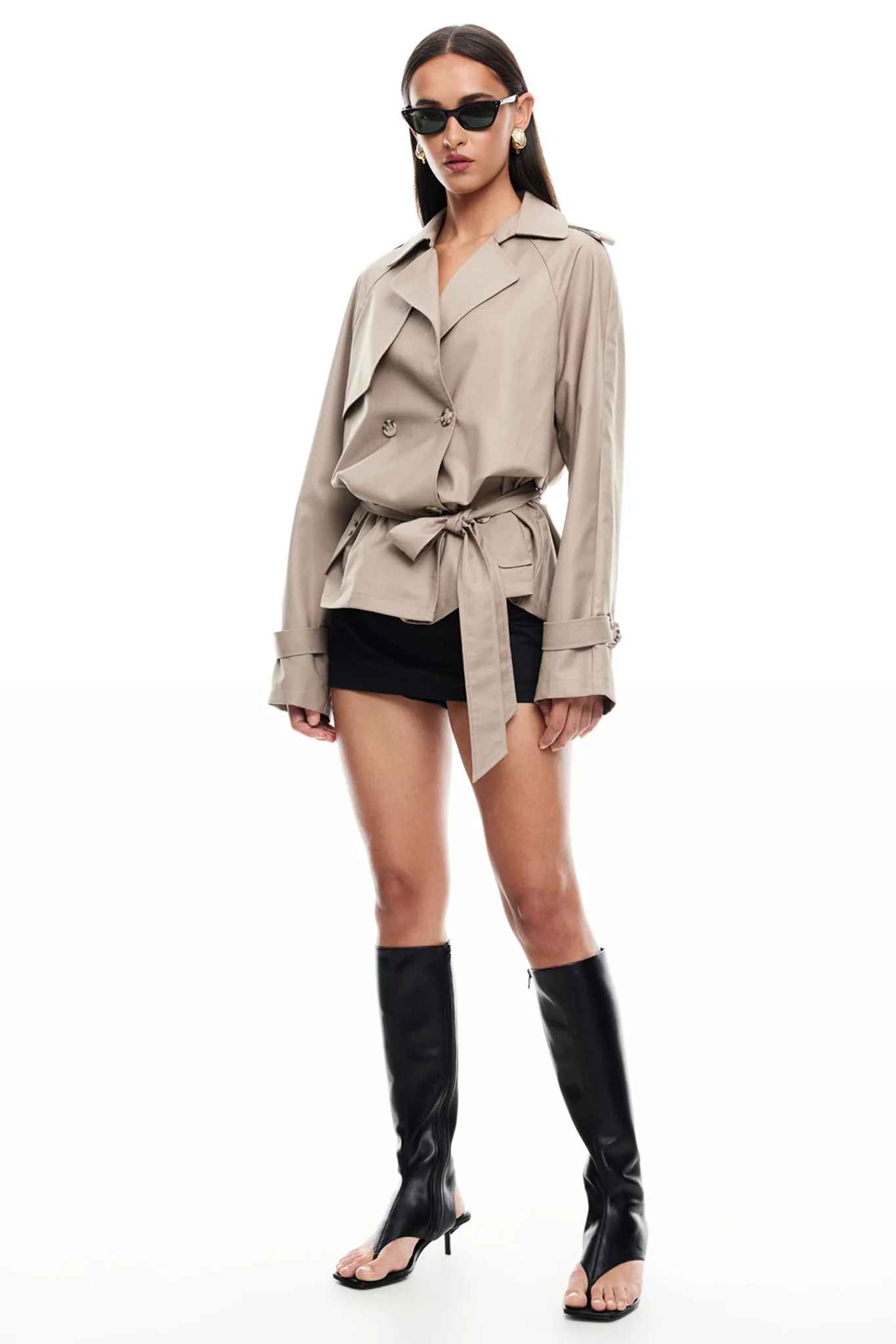 LIONESS Cropped Trencherous Coat Mushroom - Image 4