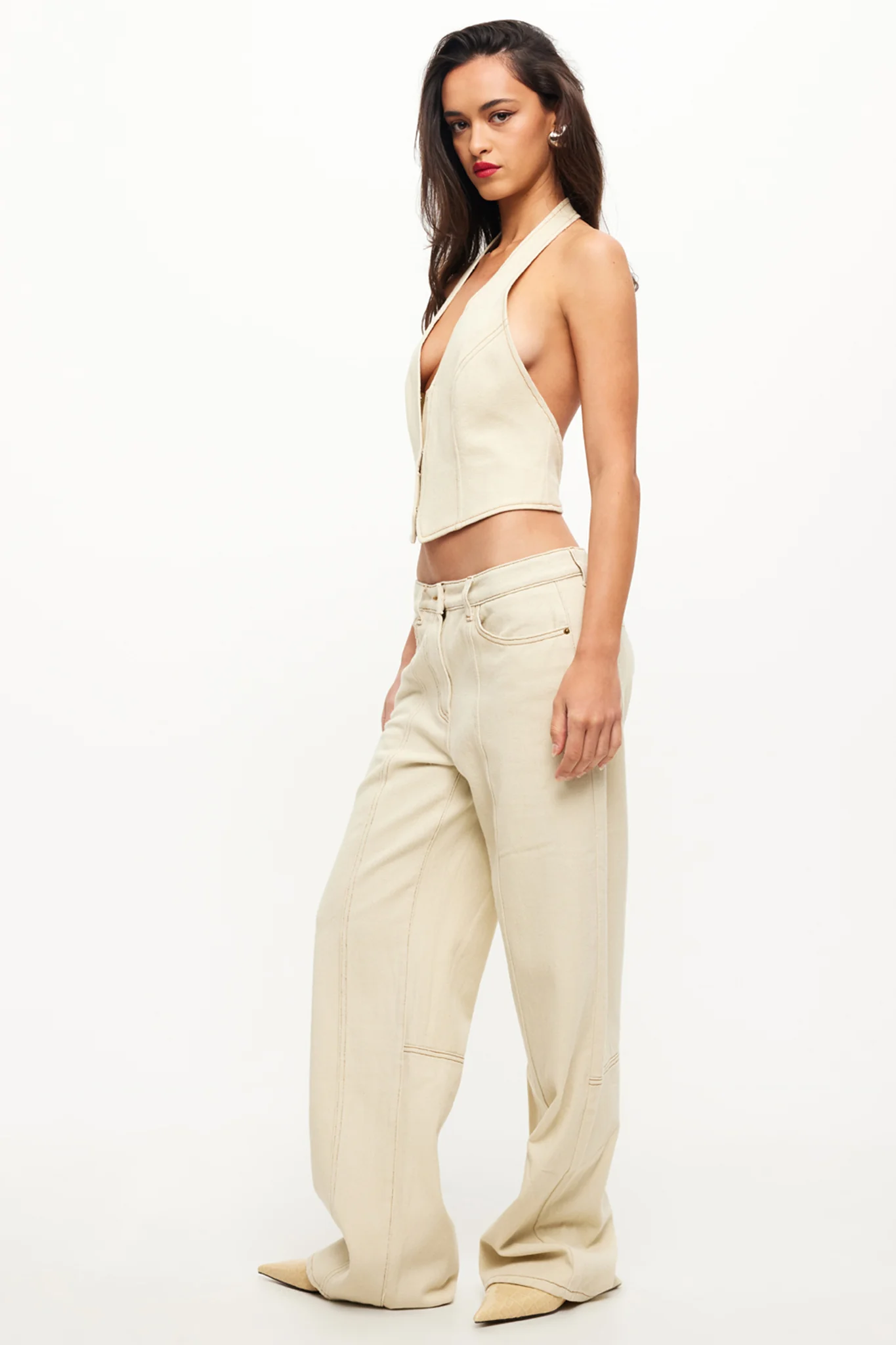 LIONESS Dawson Jeans Ecru - Image 4