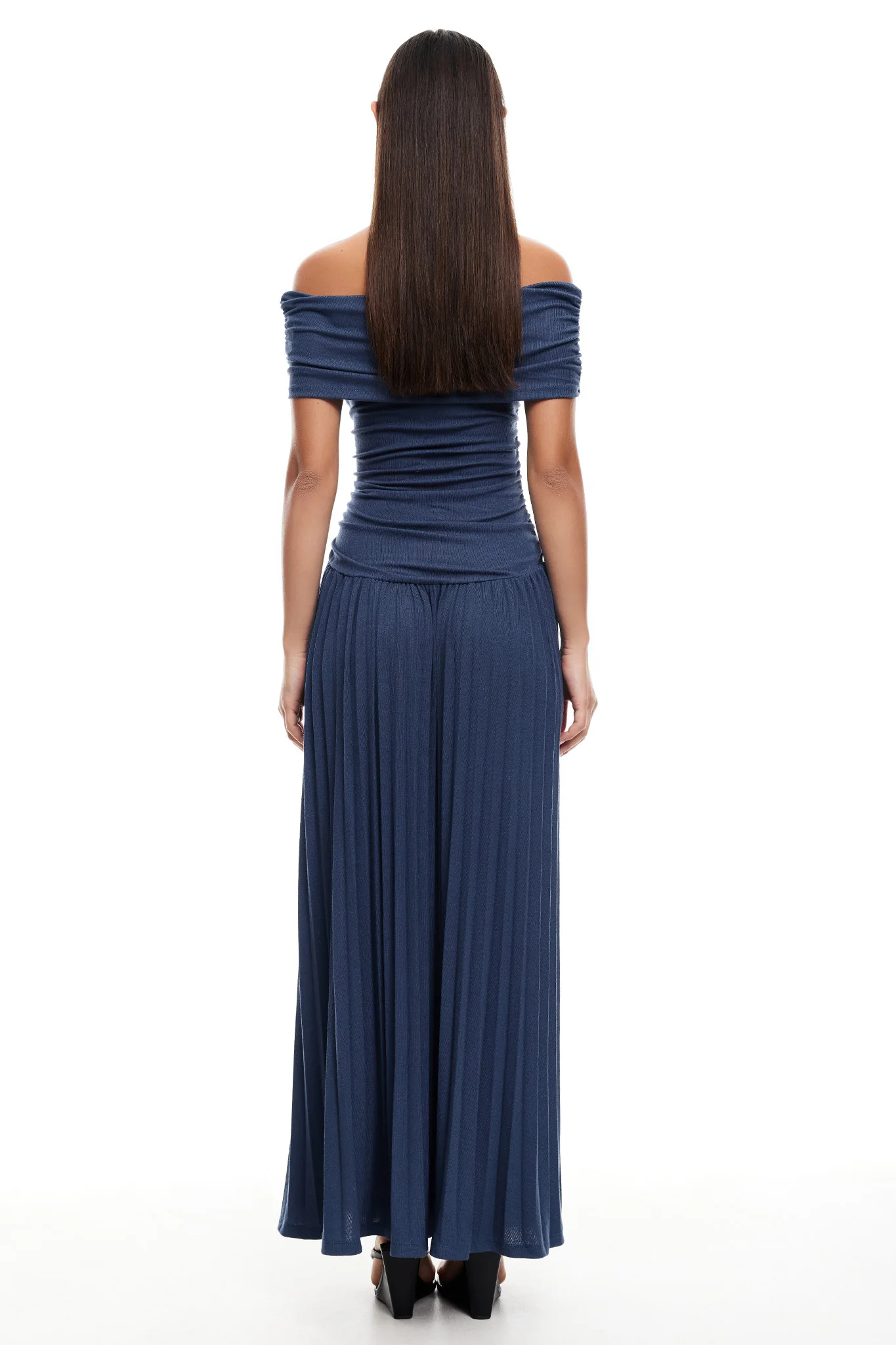 LIONESS Field Of Dreams Maxi Dress Navy - Image 4