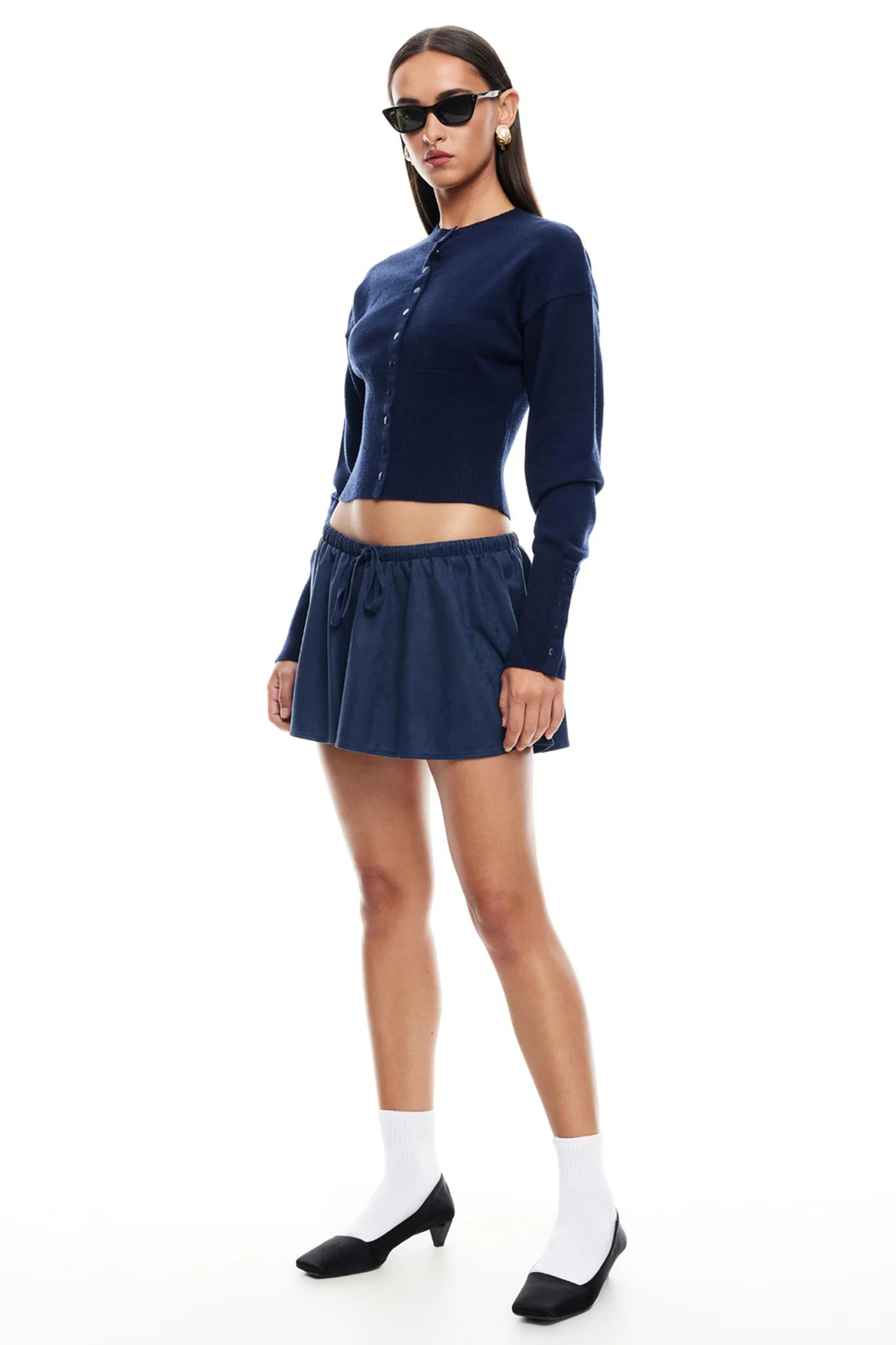LIONESS Ghost Mini Skirt Navy - Image 2