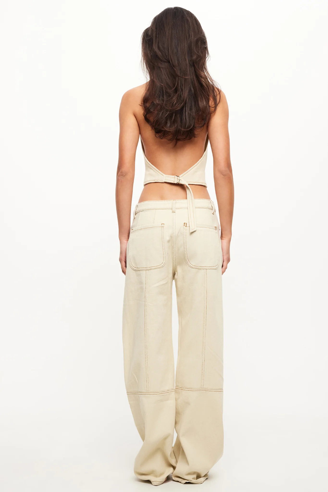 LIONESS Je Suis Halter Top Ecru - Image 5