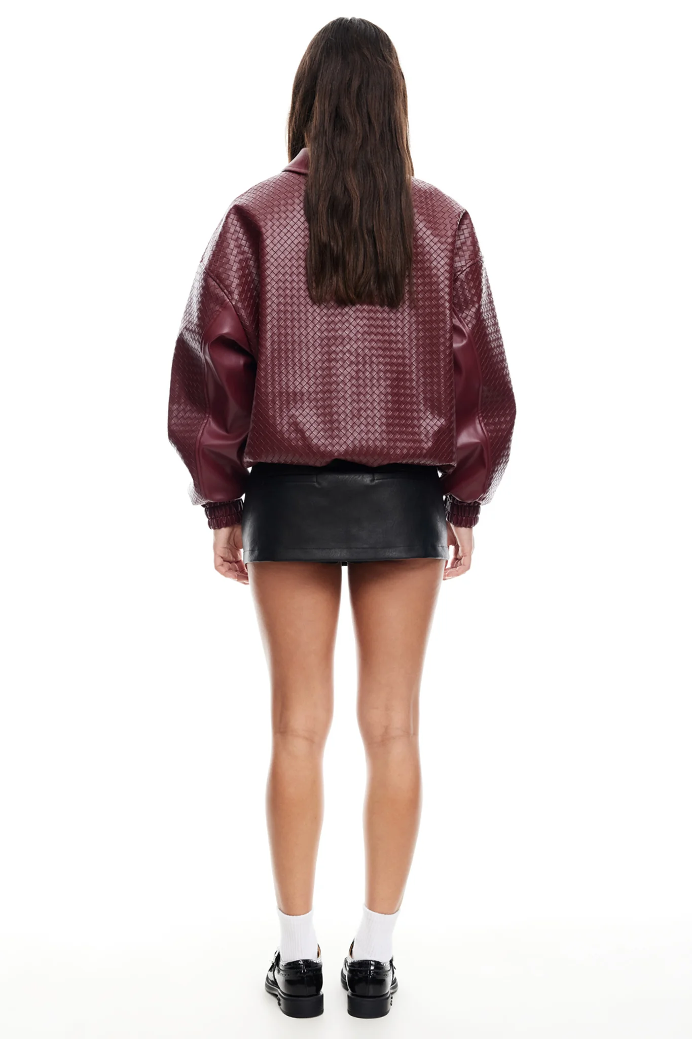 LIONESS Kenny Bomber Jacket Burgundy - Image 3