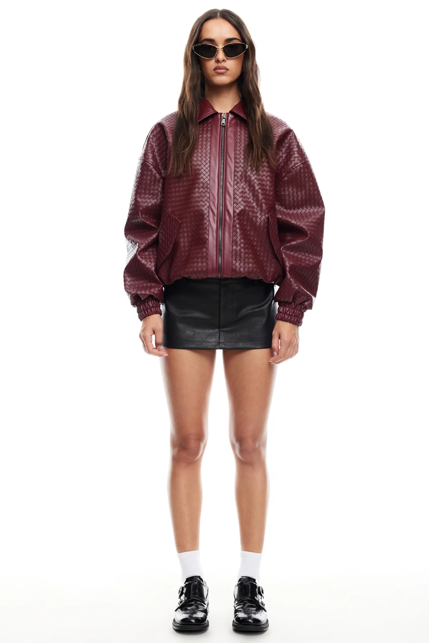 LIONESS Kenny Bomber Jacket Burgundy - Image 7
