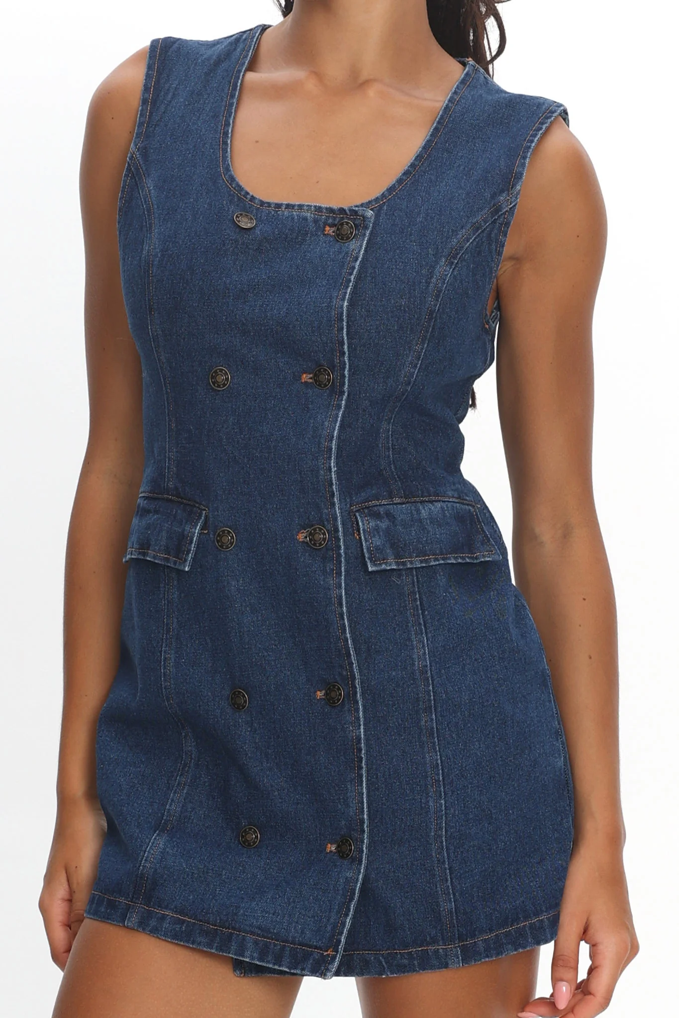 LIONESS L'Esprit Mini Dress Indigo - Image 4