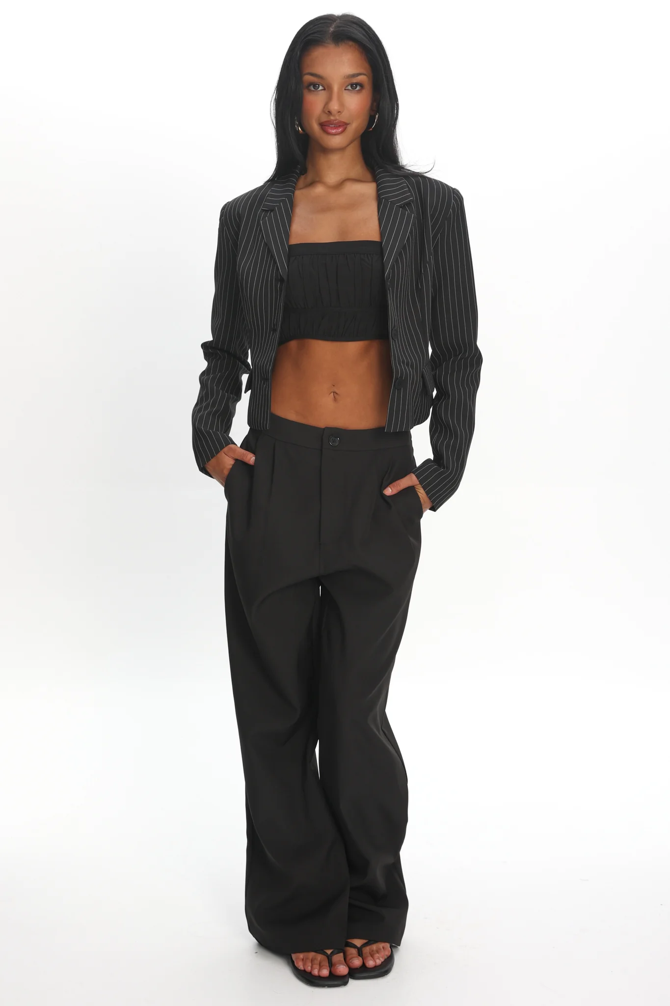 LIONESS Lune Blazer Onyx Pinstripe - Image 5