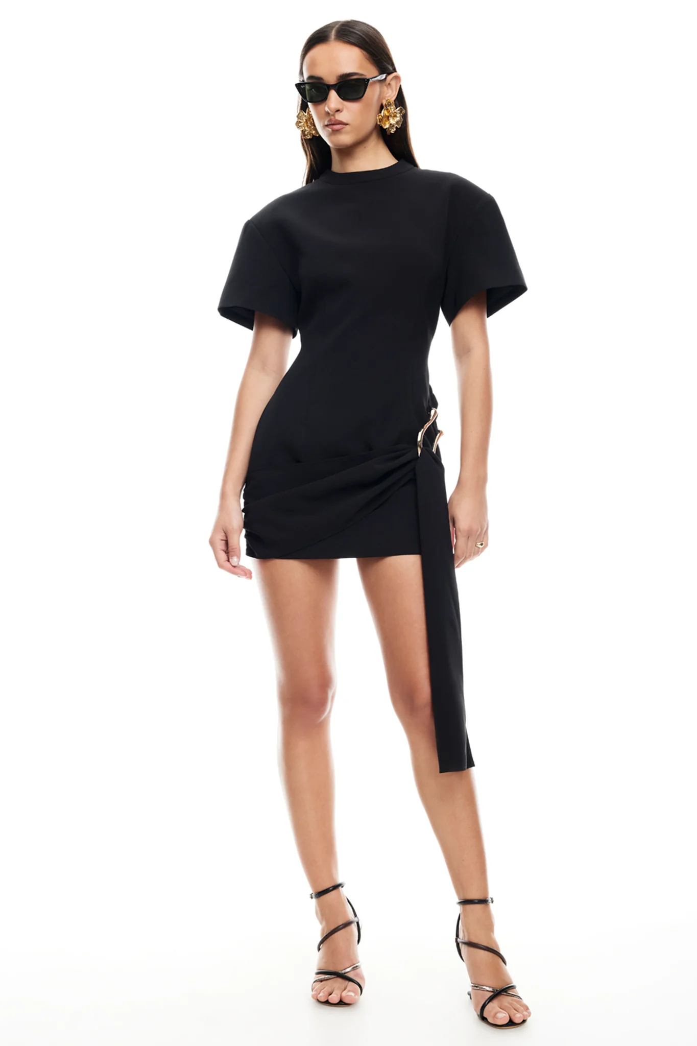 LIONESS Martini Mini Dress Onyx - Image 4