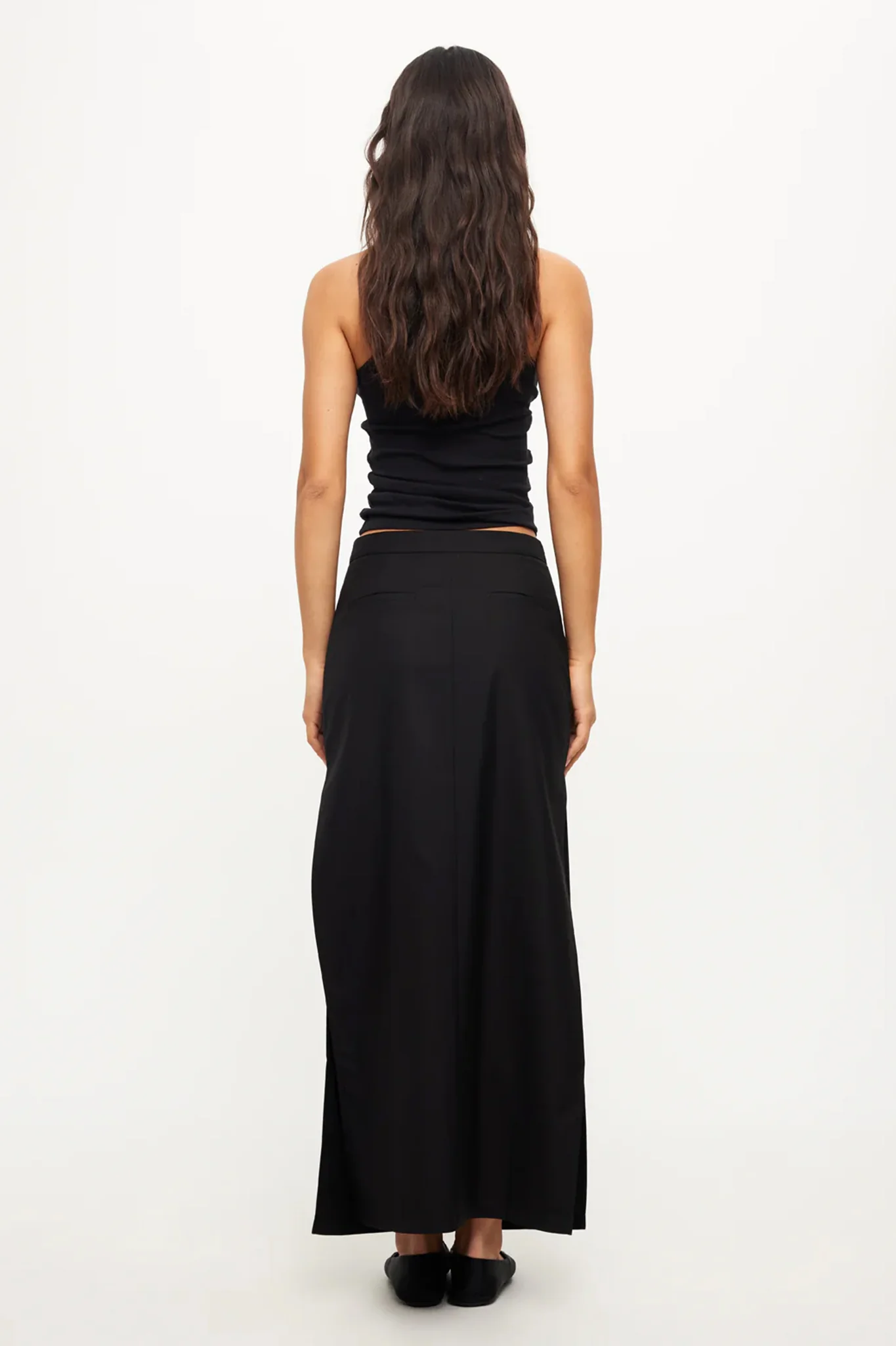 LIONESS Minimalist Maxi Skirt Onyx - Image 2