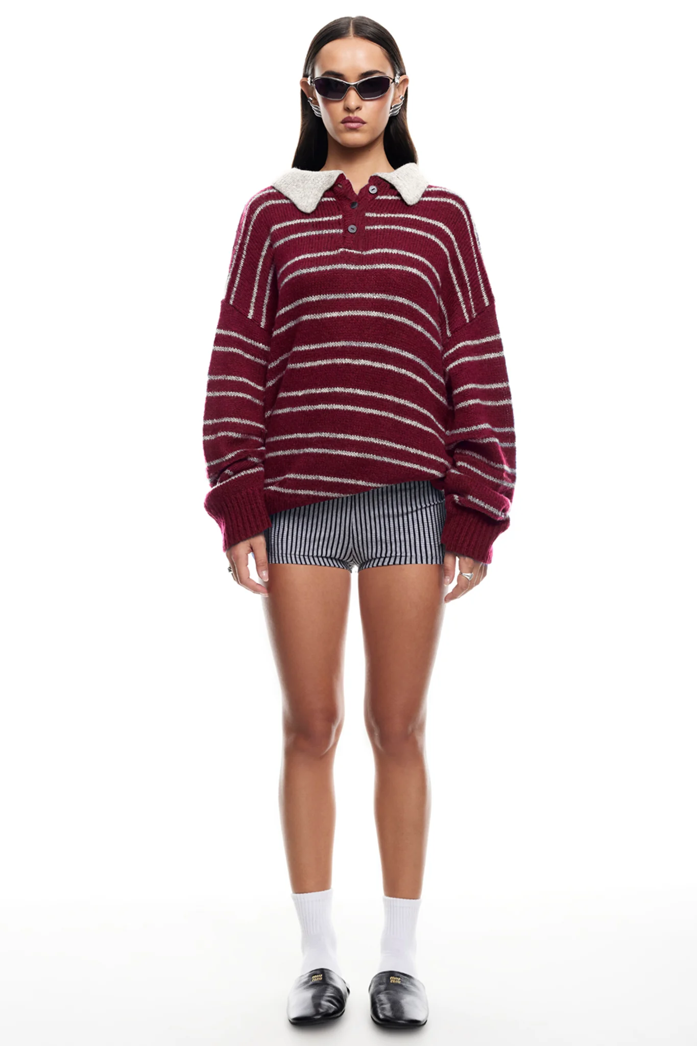 LIONESS Rising Sun Jersey Sweater Crimson - Image 2